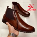 Polished Leather Chelsea Boot chocolate