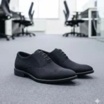 Suede Leather Derby shoes Black