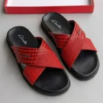Clarks Ultra Premium Soft Sandals for men Red - Image 2