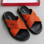 Clarks Ultra Premium Soft Sandals for men Orange - Image 2