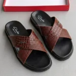 Clarks Ultra Premium Soft Sandals for men Chocolate - Image 2