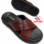 Clarks Ultra Premium Soft Sandals for men Chocolate - Image 3