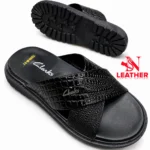 Clarks Ultra Premium Soft Sandals for men black - Image 3