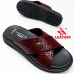 Lacoste Ultra Premium Soft Sandals for men Maroon - Image 2