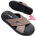 Clarks Ultra Premium Soft Sandals for men Gray - Image 3